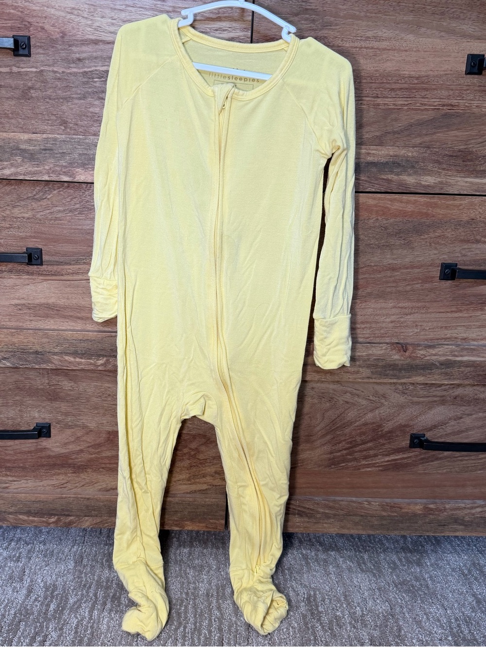 Little Sleepies Yellow Footed One-Piece Zipper Pajamas